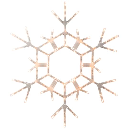 Northlight 36" Large Led Lighted Foldable Snowflake Outdoor Christmas Yard Art, One Size, White